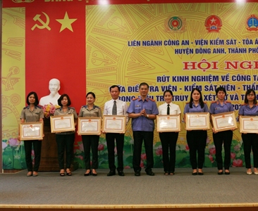 Liên ngành Công an - Viện kiểm sát - Tòa án - Chi cục THADS huyện Đông Anh...